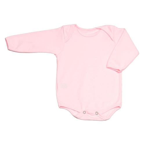 Body Bebê Canelado Liso Manga Longa (PREMATURO) - Top Chot - Tamanho PREMATURO - Rosa