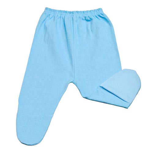 Mijão (Culote) Bebê Malha Liso com Pé (PREMATURO) - Top Chot - Tamanho PREMATURO - Azul