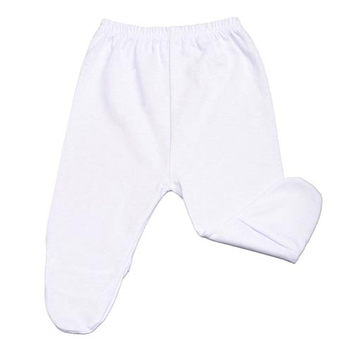 Mijão (Culote) Bebê Malha Liso com Pé (PREMATURO) - Top Chot - Tamanho PREMATURO - Branco