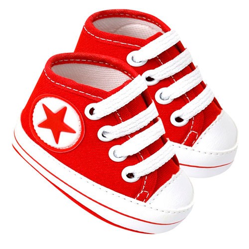 Tênis Bebê Cano Alto Star Vermelho (P/M/G/GG) - Baby Soffete - Tamanho M - Vermelho