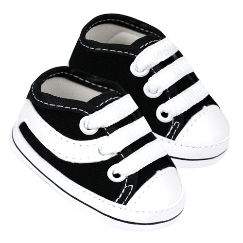 Tênis Bebê Skate Preto e Branco (P/M/G/GG) - Baby Soffete - Tamanho M - Preto