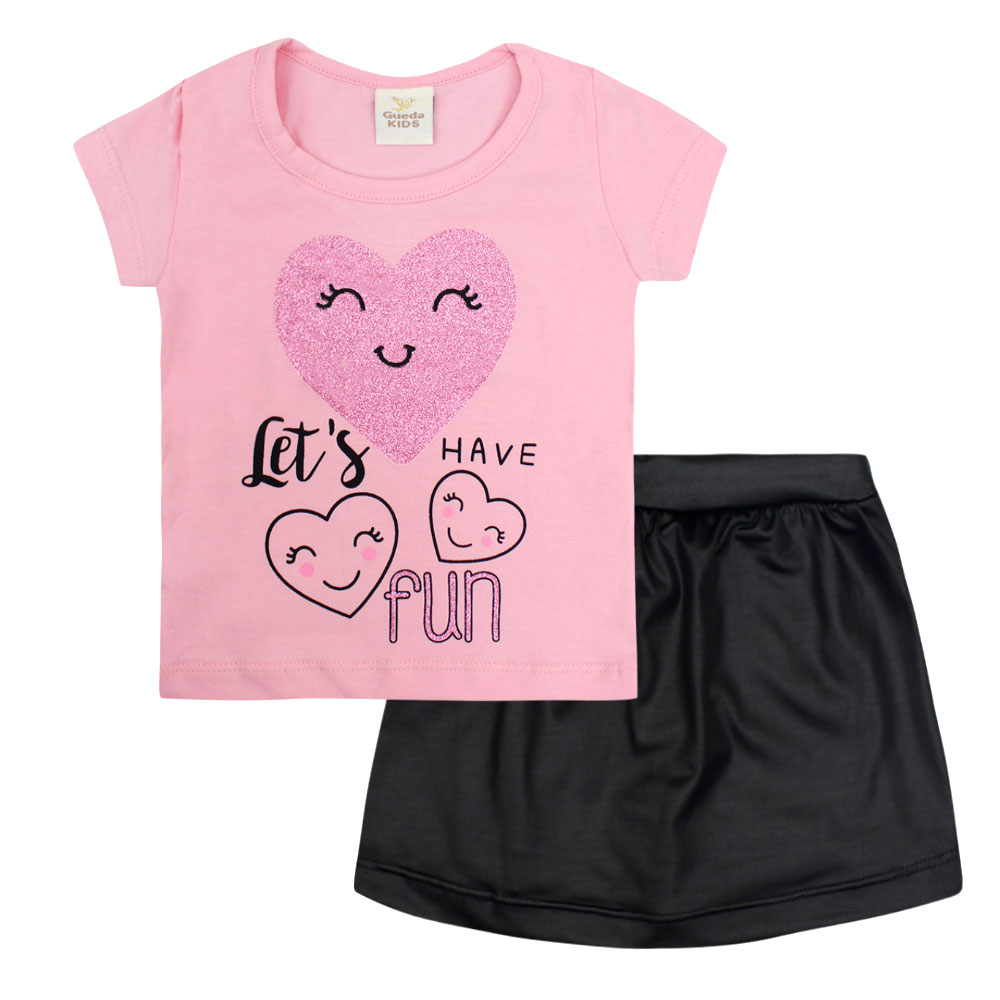 Camiseta Infantil Juvenil Rosa Negra