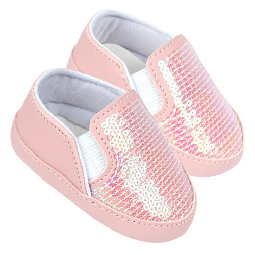 Tênis Bebê Feminino Slip On Paete Rosa (P/M/G) - Bebê Fofuxo - Tamanho M - Rosa