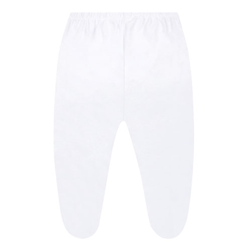 Mijão (Culote) Bebê Suedine Liso com Pé (RN/P/M/G) - Top Chot - Tamanho RN - Branco