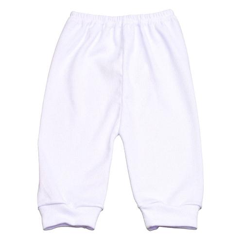 Mijão (Culote) Bebê Canelado Liso sem Pé (RN/P/M/G) - Top Chot - Tamanho M - Branco