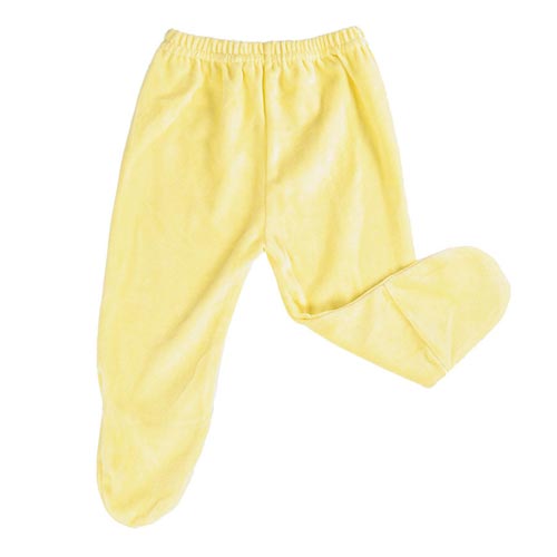 Mijão (Culote) Bebê Plush Liso com Pé (RN/P/M/G) - Top Chot - Tamanho M - Amarelo