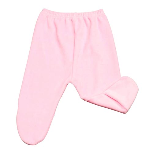 Mijão (Culote) Bebê Plush Liso com Pé (RN/P/M/G) - Top Chot - Tamanho G - Rosa