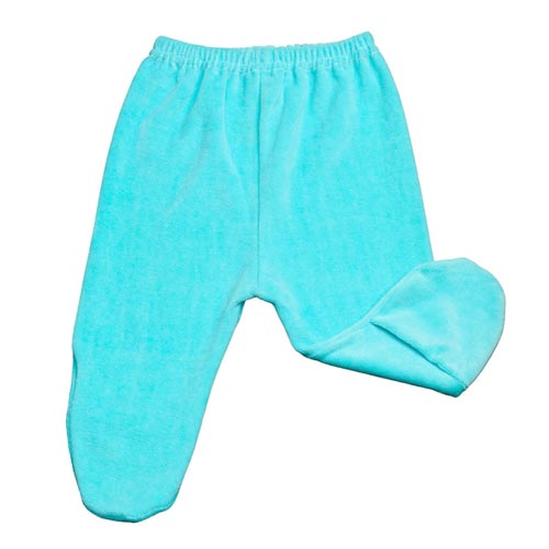 Mijão (Culote) Bebê Plush Liso com Pé (RN/P/M/G) - Top Chot - Tamanho P - Turquesa