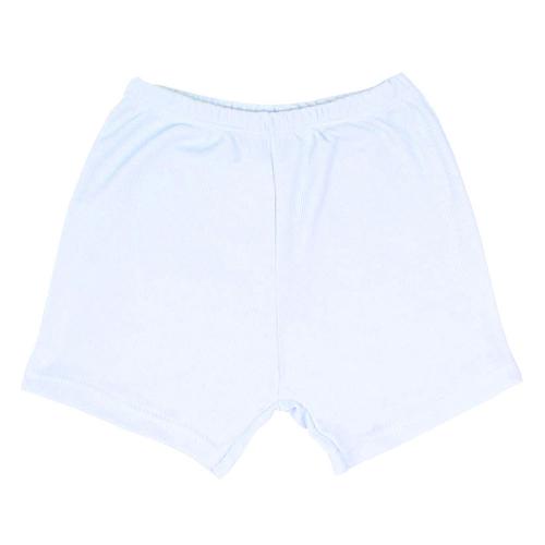 Shorts Bebê Canelado Liso sem Punho (1/2/3) - Top Chot - Tamanho 3 - Branco