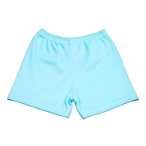 Shorts Bebê Canelado Liso sem Punho (1/2/3) - Top Chot - Tamanho 2 - Turquesa