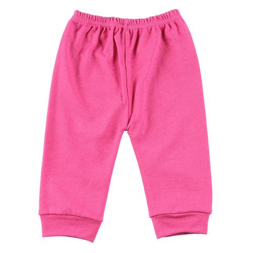 Mijão (Culote) Bebê Canelado Escuro Liso sem Pé (RN/P/M/G) - Top Chot - Tamanho P - Pink