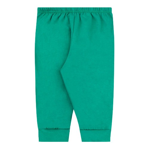 Calça Bebê Moletinho com Punho Verde (1/2/3) - Top Chot - Tamanho 3 - Verde