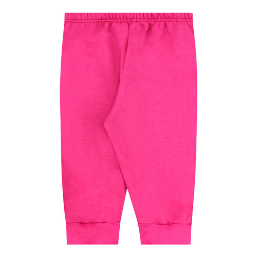 Calça Bebê Feminino Moletinho com Punho Pink (1/2/3) - Top Chot - Tamanho 3 - Pink