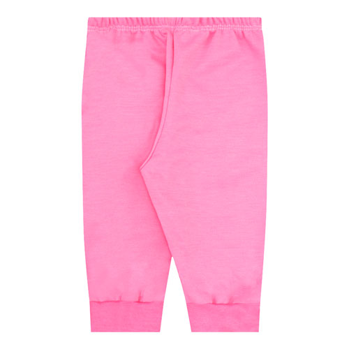 Calça Bebê Feminino Moletinho com Punho Rosa (1/2/3) - Top Chot - Tamanho 3 - Rosa