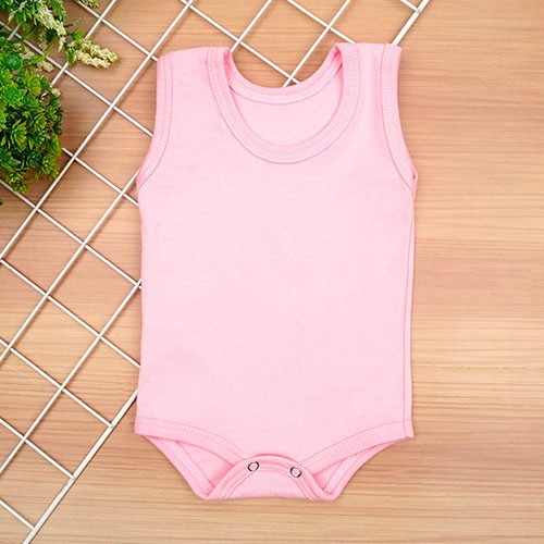 Body Bebê Canelado Liso Regata (RN/P/M/G) - Top Chot - Tamanho P - Rosa