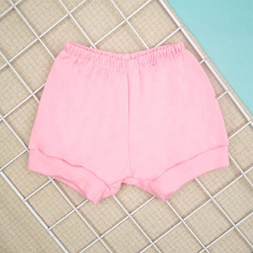 Tapa Fralda (Shorts) Bebê Canelado Liso (P/M/G) - Top Chot - Tamanho P - Rosa