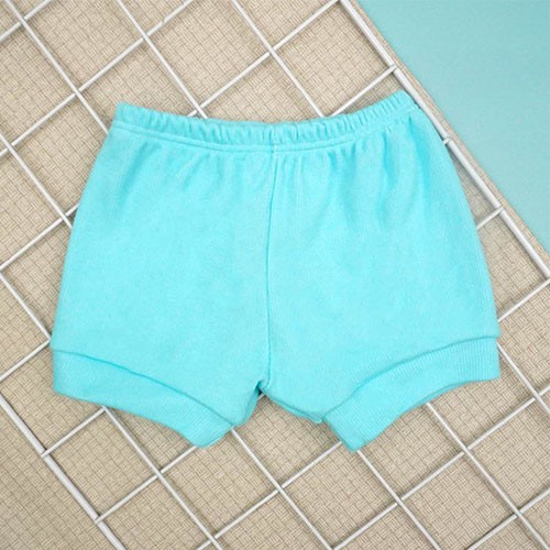 Tapa Fralda (Shorts) Bebê Canelado Liso (P/M/G) - Top Chot - Tamanho G - Turquesa