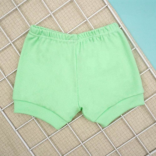 Tapa Fralda (Shorts) Bebê Canelado Liso (P/M/G) - Top Chot - Tamanho G - Verde