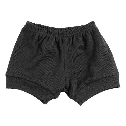 Tapa Fralda (Shorts) Bebê Canelado Escuro Liso (P/M/G) - Top Chot - Tamanho G - Preto