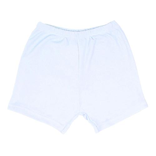 Shorts Bebê Canelado Liso sem Punho (P/M/G) - Top Chot - Tamanho M - Branco