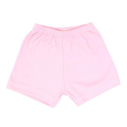 Shorts Bebê Canelado Liso sem Punho (P/M/G) - Top Chot - Tamanho G - Rosa