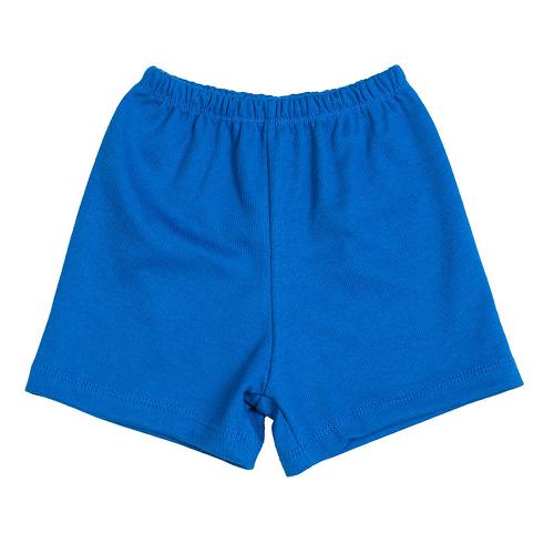 Shorts Bebê Canelado Escuro Liso sem Punho (P/M/G) - Top Chot - Tamanho G - Azul Royal