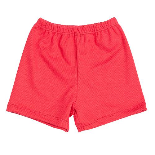 Shorts Bebê Canelado Escuro Liso sem Punho (P/M/G) - Top Chot - Tamanho P - Vermelho