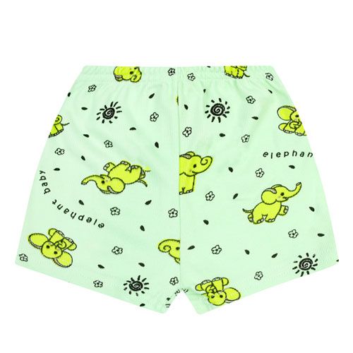 Shorts Bebê Canelado Verde Elefante (P/M/G) - Top Chot - Tamanho G - Verde