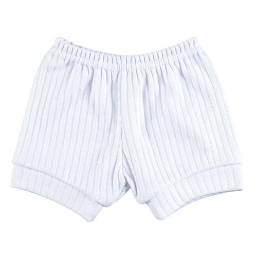 Tapa Fralda (Shorts) Bebê Canelado-Beirute (P/M/G) - Top Chot - Tamanho G - Branco