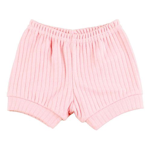 Tapa Fralda (Shorts) Bebê Canelado-Beirute (P/M/G) - Top Chot - Tamanho M - Rosa