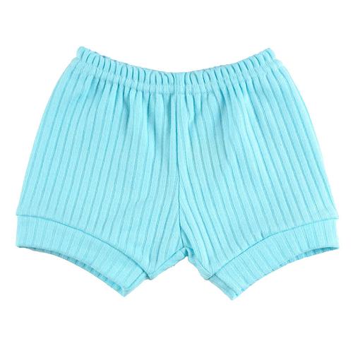 Tapa Fralda (Shorts) Bebê Canelado-Beirute (P/M/G) - Top Chot - Tamanho P - Turquesa