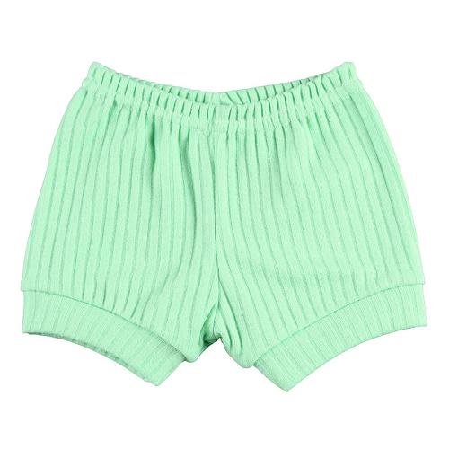 Tapa Fralda (Shorts) Bebê Canelado-Beirute (P/M/G) - Top Chot - Tamanho G - Verde