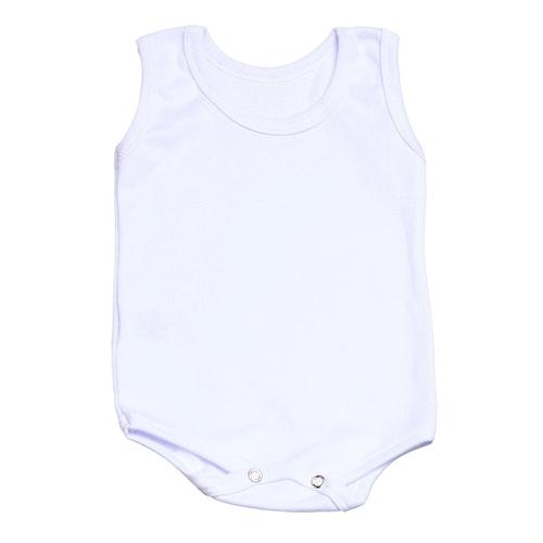 Body Bebê Canelado Liso Regata (1/2/3) - Top Chot - Tamanho 3 - Branco