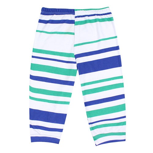 Mijão (Culote) Bebê Masculino Canelado Listras Grandes Verde Azul Marinho sem Pé (1/2/3) - Top Chot - Tamanho 2 - Branco,Verde,Azul Marinho