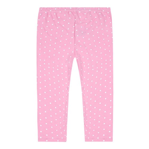 Calça Bebê Canelada Legging Poá (1/2/3) - Top Chot - Tamanho 2 - Rosa