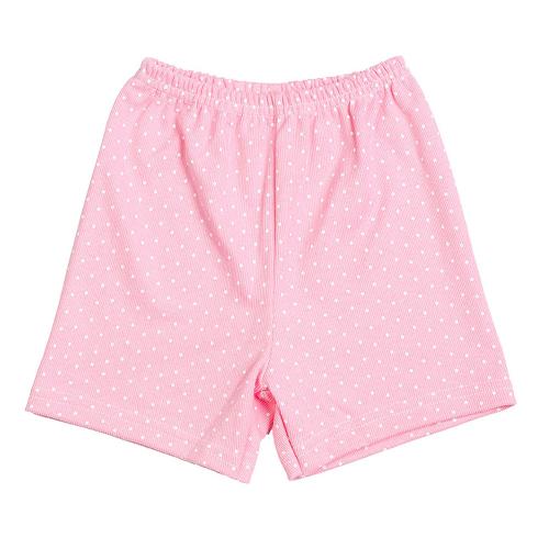 Shorts Bebê Canelado Poá sem Punho (1/2/3) - Top Chot - Tamanho 3 - Rosa