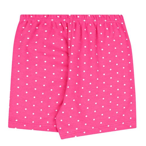 Shorts Bebê Canelado Poá sem Punho (1/2/3) - Top Chot - Tamanho 3 - Rosa