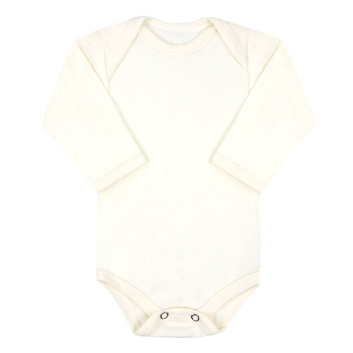 Body Bebê Suedine Liso Manga Longa (RN/P/M/G) - Top Chot - Tamanho RN - Creme