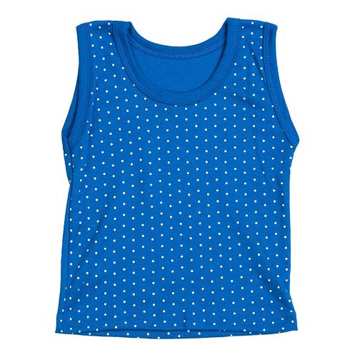 Camiseta Bebê Canelada Escura Poá Regata (P/M/G) - Top Chot - Tamanho M - Azul Royal