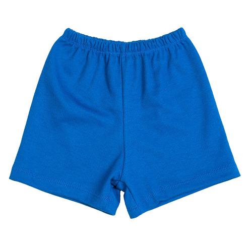 Shorts Bebê Canelado Escuro Liso sem Punho (1/2/3) - Top Chot - Tamanho 1 - Azul Royal