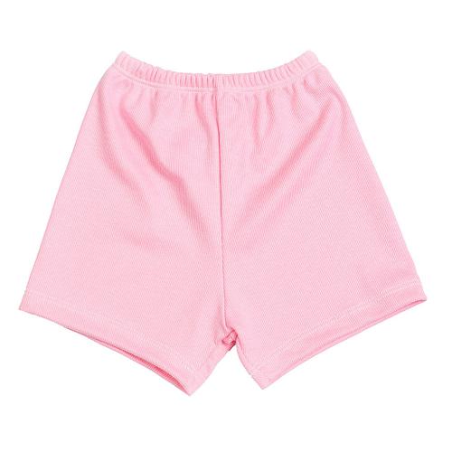 Shorts Bebê Canelado Escuro Liso sem Punho (1/2/3) - Top Chot - Tamanho 2 - Rosa