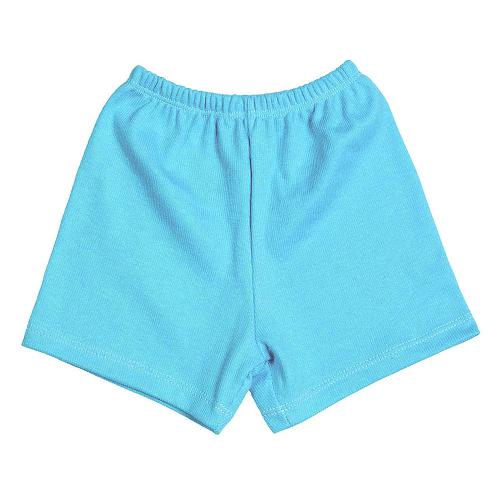 Shorts Bebê Canelado Escuro Liso sem Punho (1/2/3) - Top Chot - Tamanho 2 - Turquesa