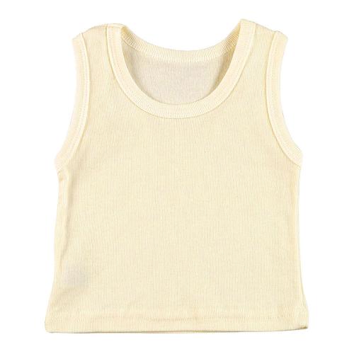 Camiseta Bebê Canelada Lisa Regata (1/2/3) - Top Chot - Tamanho 2 - Creme