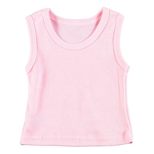 Camiseta Bebê Canelada Lisa Regata (1/2/3) - Top Chot - Tamanho 1 - Rosa