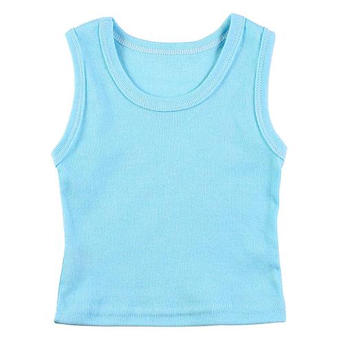 Camiseta Bebê Canelada Lisa Regata (1/2/3) - Top Chot - Tamanho 2 - Turquesa