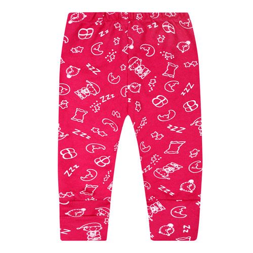 Mijão Bebê Feminino Canelado Vira Pé Pink Lua Soninho (RN/P/M/G) - Top Chot - Tamanho P - Pink