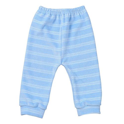 Calça Bebê Plush Escura Listrada (1/2/3) - Top Chot - Tamanho 1 - Azul