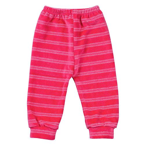 Calça Bebê Plush Escura Listrada (1/2/3) - Top Chot - Tamanho 1 - Pink