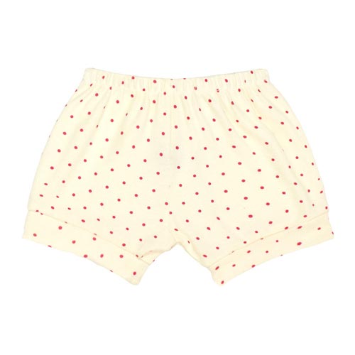 Tapa Fralda (Short) Bebê Canelado Poá (P/M/G) - Top Chot - Tamanho M - Creme,Rosa