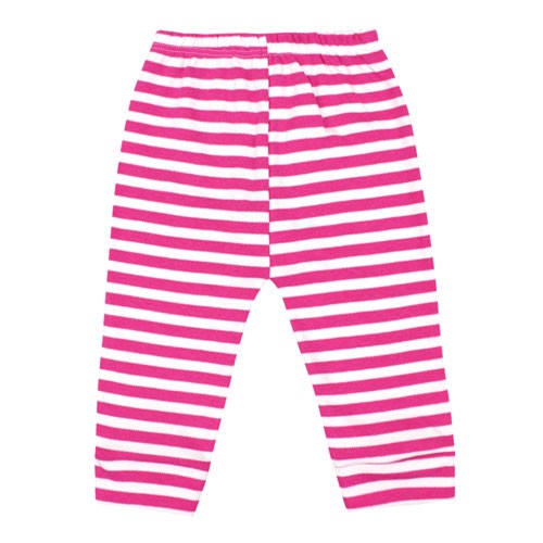 Mijão Bebê Feminino Suedine Listrado Pink sem Pé (RN/P/M/G) - Top Chot - Tamanho P - Pink,Branco